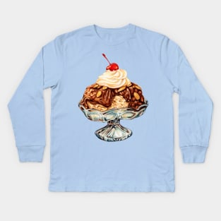 Ice Cream Sundae Kids Long Sleeve T-Shirt